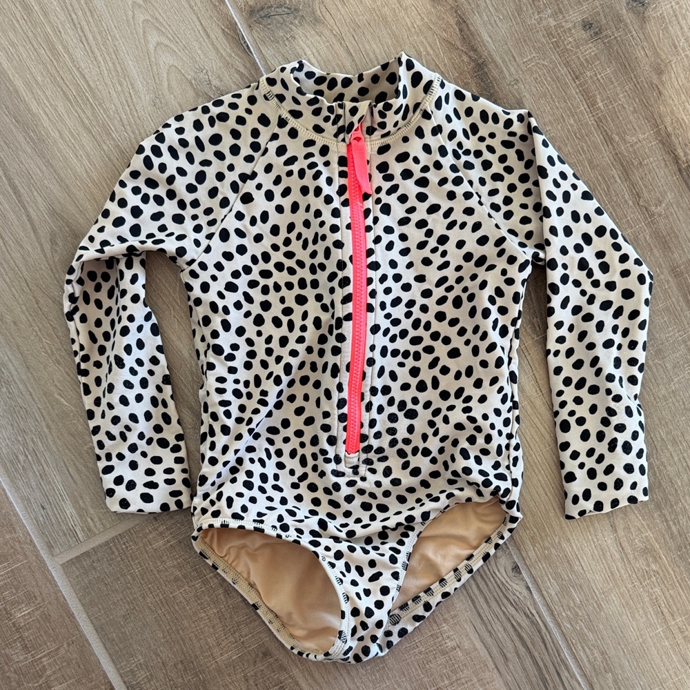 Crewcuts Black and Cream Dot Rashguard